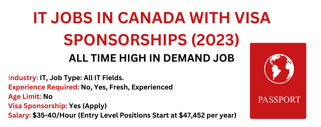Visa-Sponsored Information Technology Positions in Canada (2023)