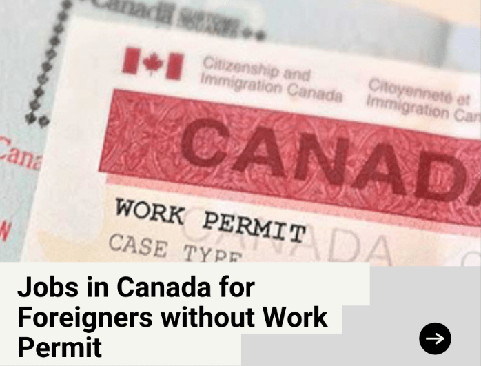 Jobs you can do in Canada without a work permit